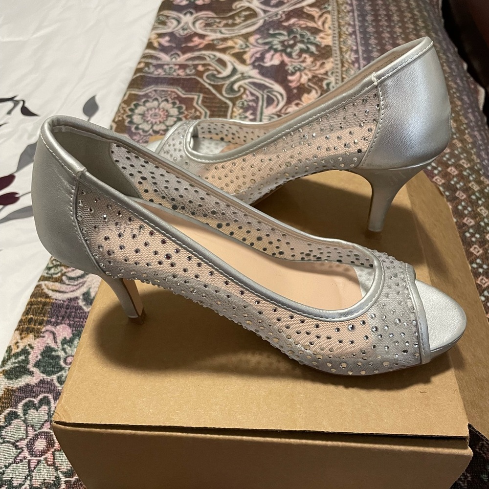 Size 7, silver heels